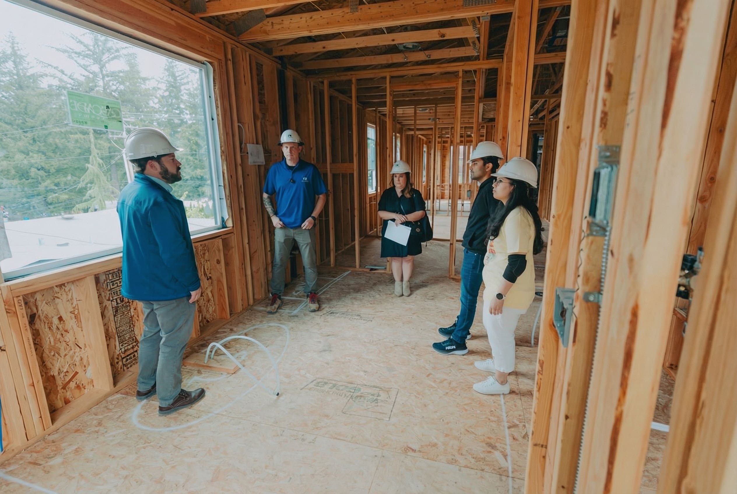 The JayMarc team and a custom client at their frame walk