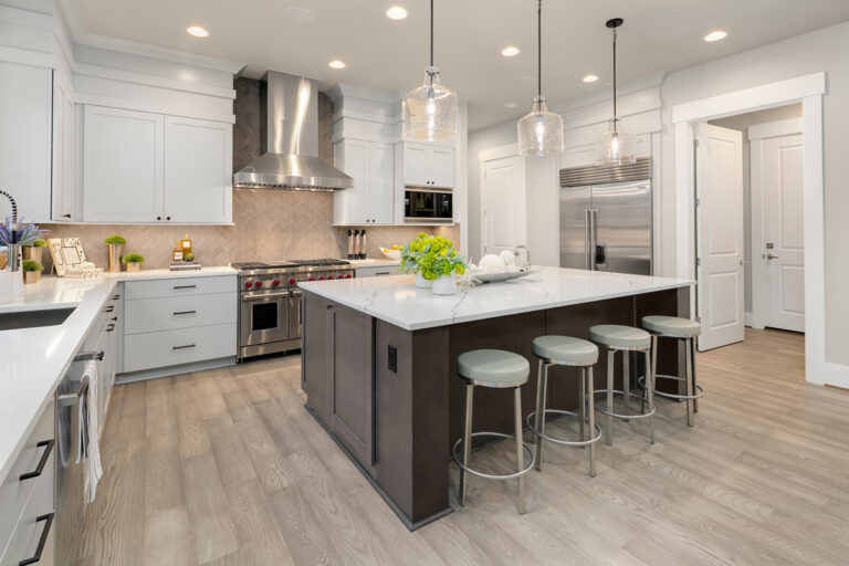 Acropolis custom floor plan transitional kitchen