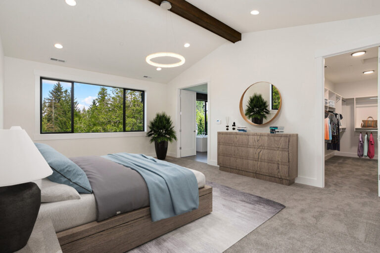 Acropolis custom floor plan modern farmhouse primary suite