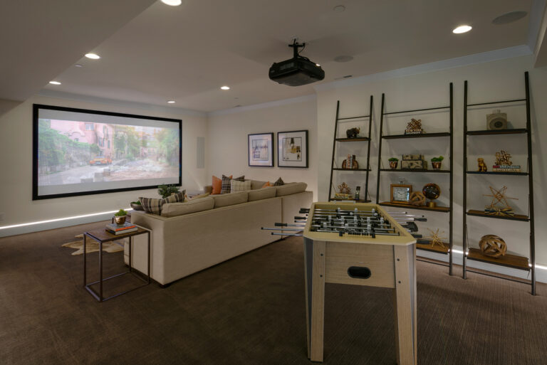 Agra custom floor plan media room