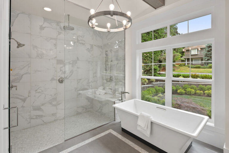 Agra custom floor plan primary suite bath walk in shower