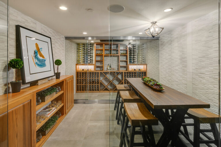 Agra custom floor plan wine room