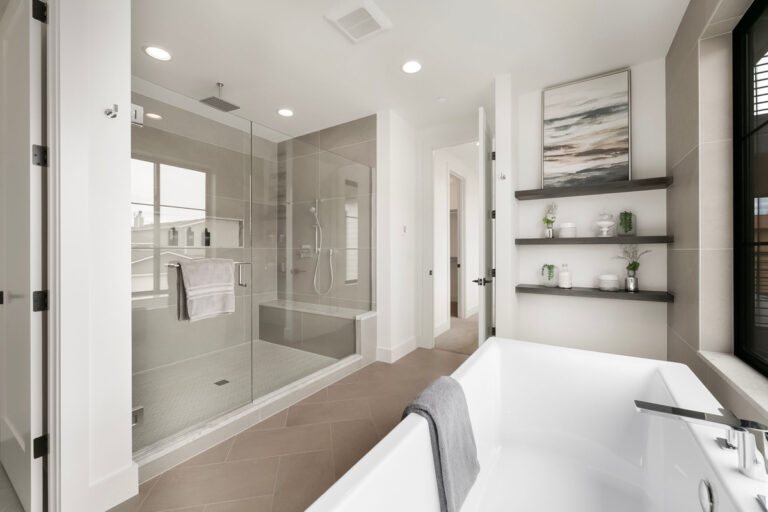 Arabella custom floor plan primary suite bath shower