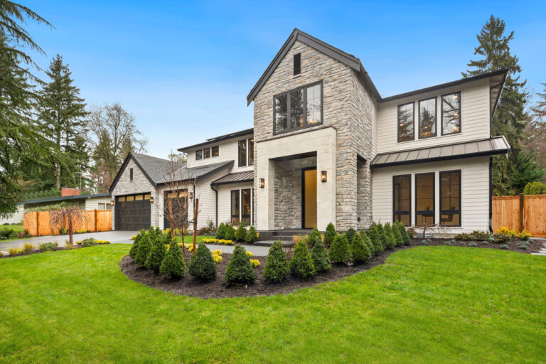 Astoria custom floor plan 3 car garage front exterior