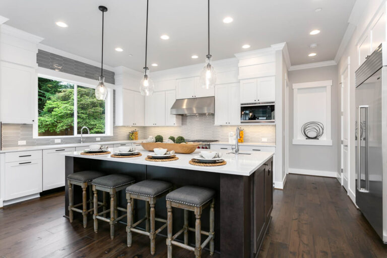 Athenia custom floor plan kitchen