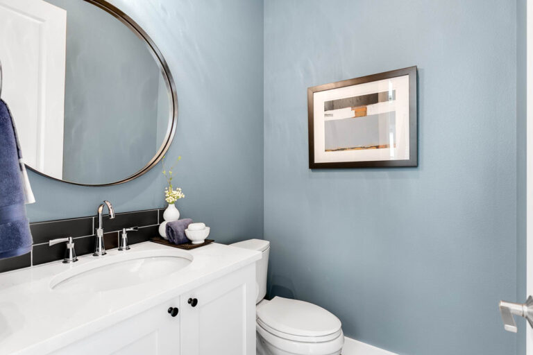 Athenia custom floor plan powder room