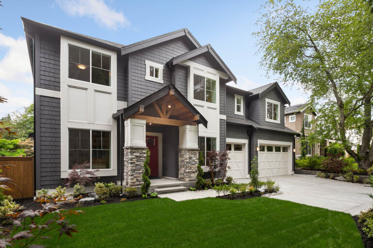 Athenia custom floor plan transitional front exterior