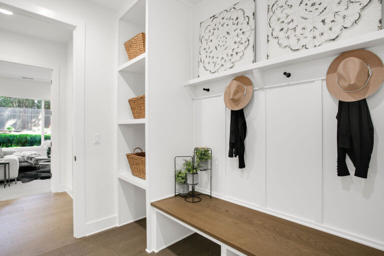 Atwater custom floor plan mudroom