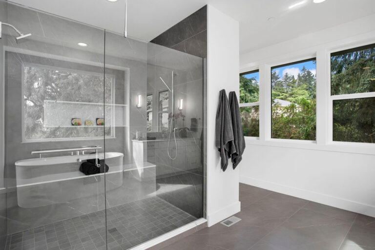 Atwater custom floor plan primary suite bath walk in shower