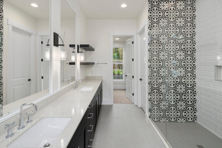 Barbaro custom floor plan guest suite bath