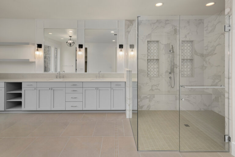 Barbaro custom floor plan primary suite walk in shower