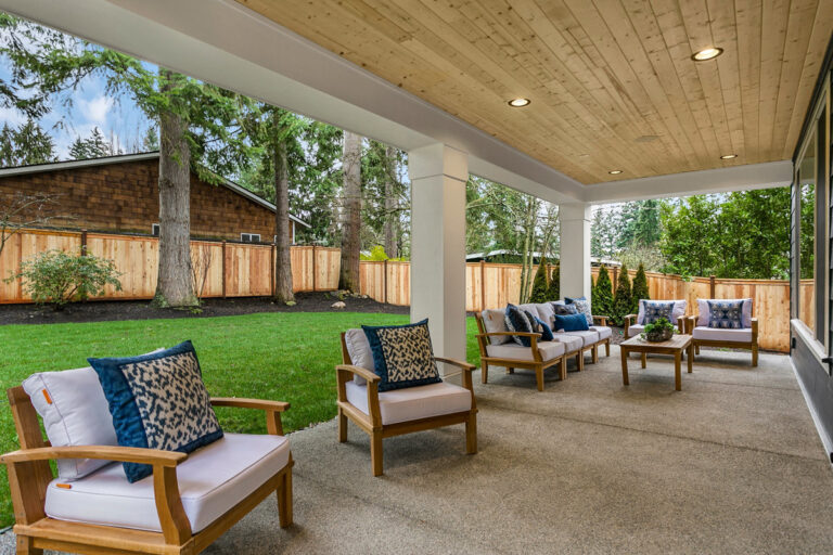 Belmont custom floor plan covered patio