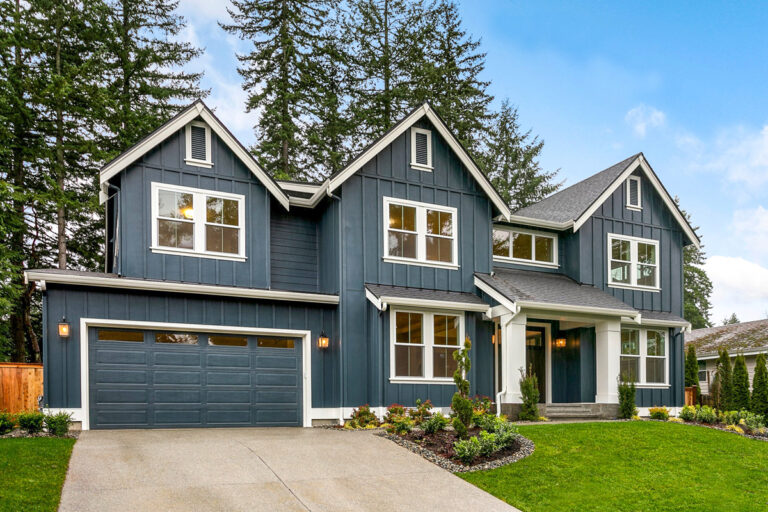 Belmont custom floor plan farmhouse front exterior