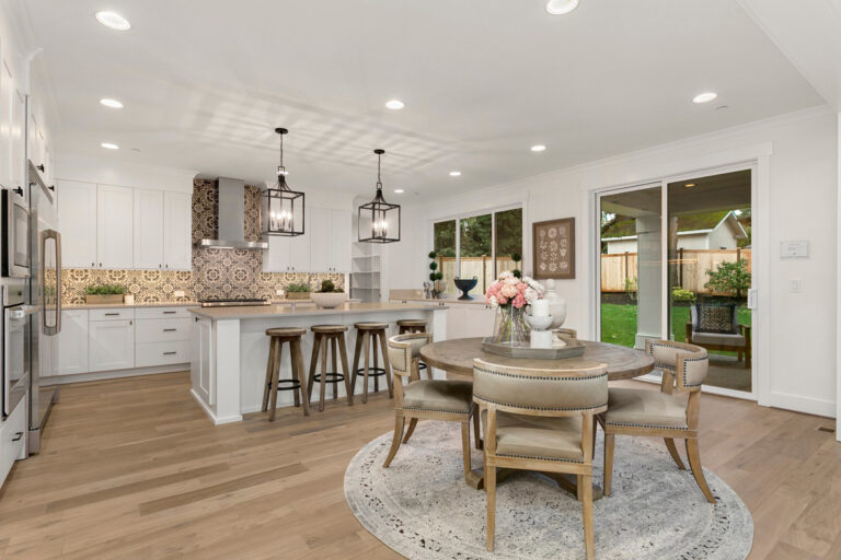 Belmont custom floor plan kitchen and nook