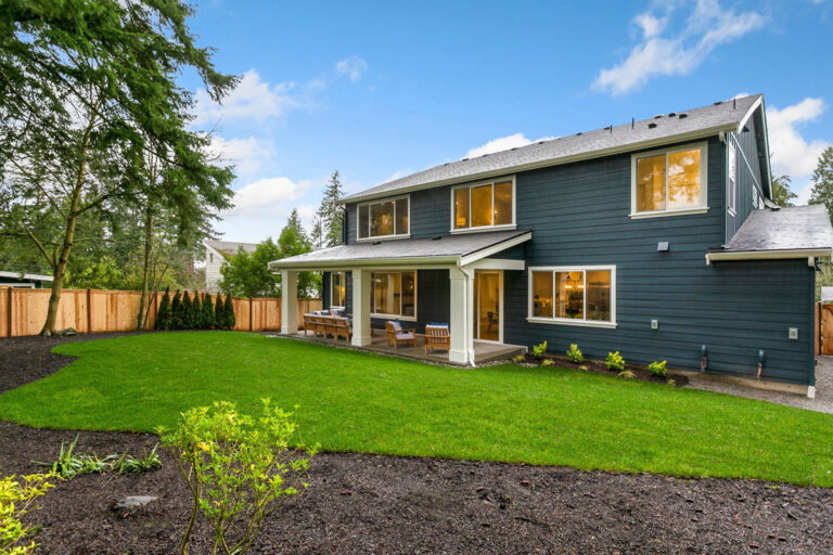 Belmont custom floor plan rear exterior