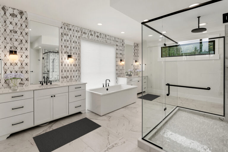 Birch custom floor plan primary suite bath