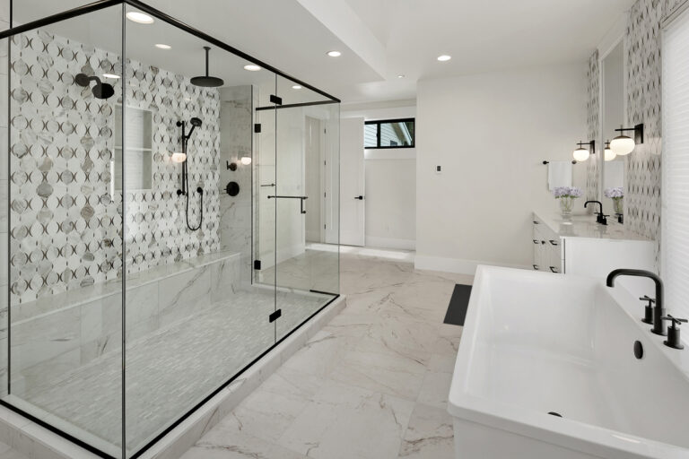 Birch custom floor plan primary suite bath