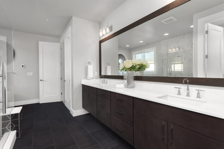 Bordeaux custom floor plan primary suite bath vanity