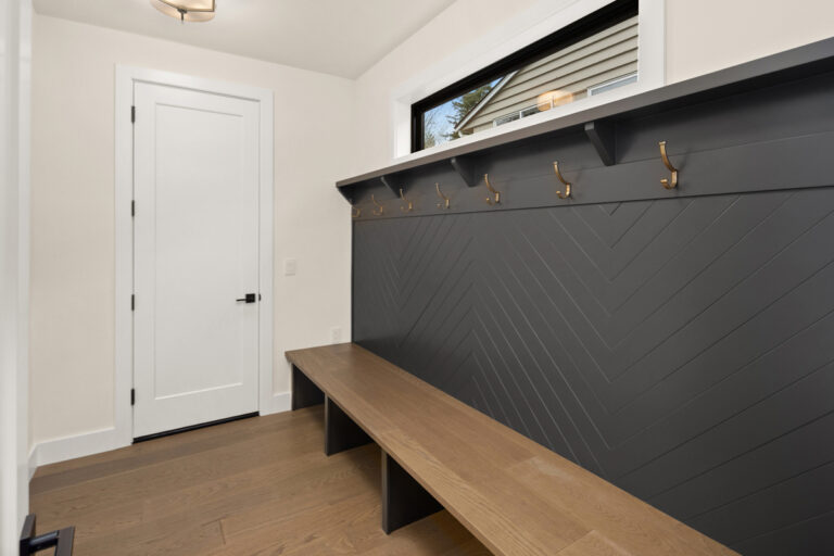 Brentwood custom floor plan mudroom
