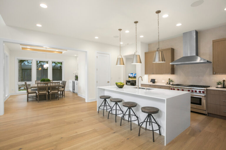 Brixton custom floor plan kitchen and dining room