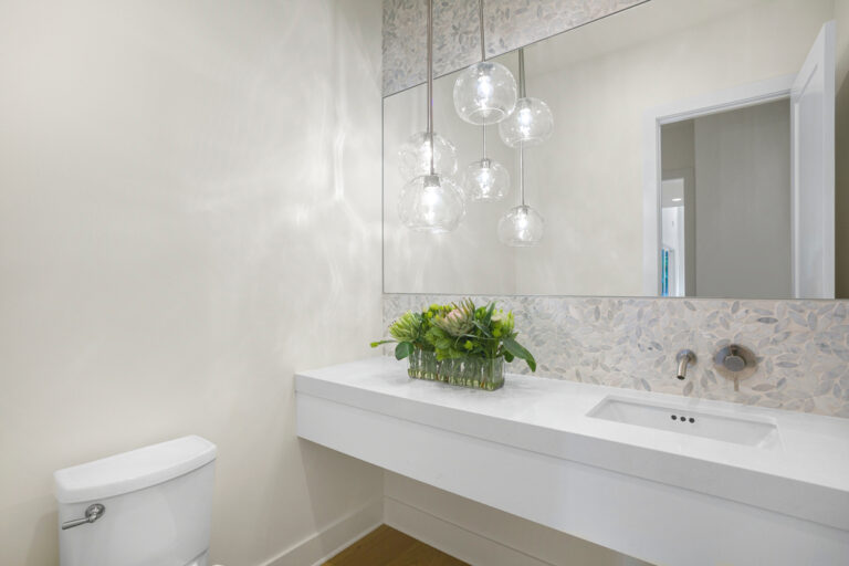 Brixton custom floor plan powder room