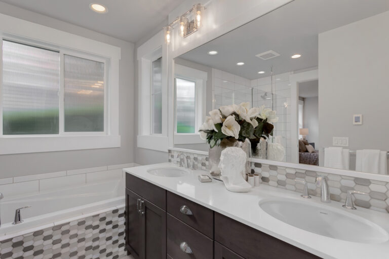 Calabria custom floor plan main floor guest suite bath