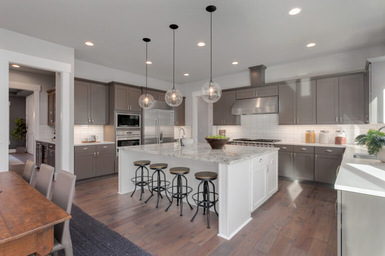 Calabria custom floor plan kitchen