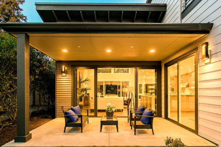 Copenhagen custom floor plan front exterior covered patio