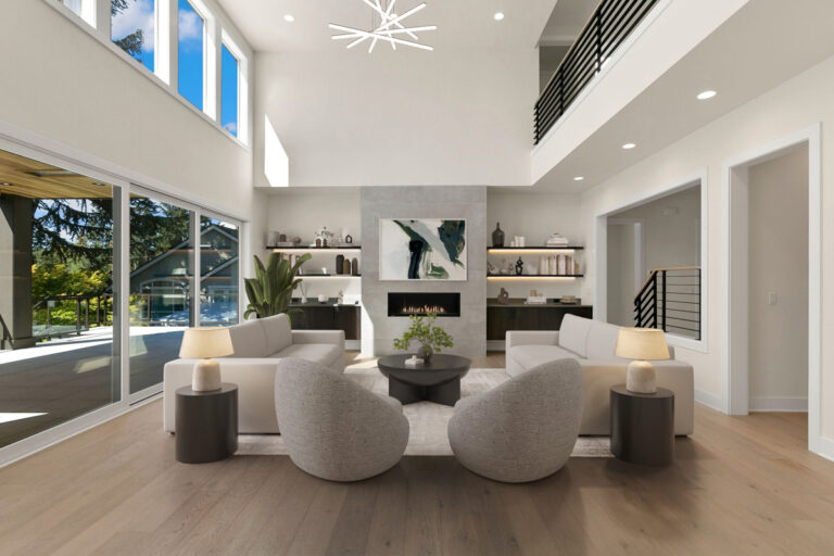 Bellevue 01 custom home great room