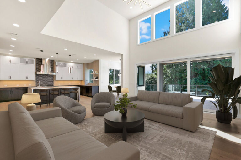 Bellevue 01 custom home main living