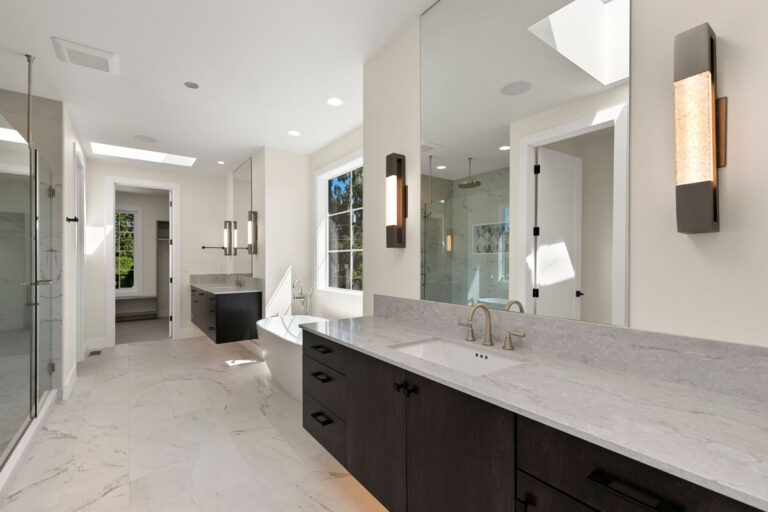 Bellevue 01 custom home primary suite bath