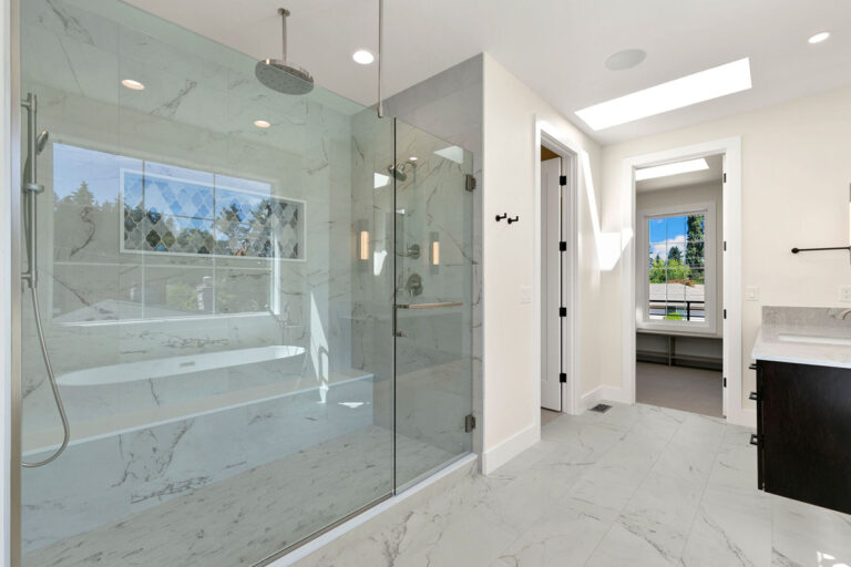 Bellevue 01 custom home primary suite bath
