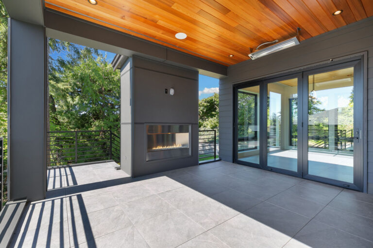 Bellevue 02 custom home covered deck