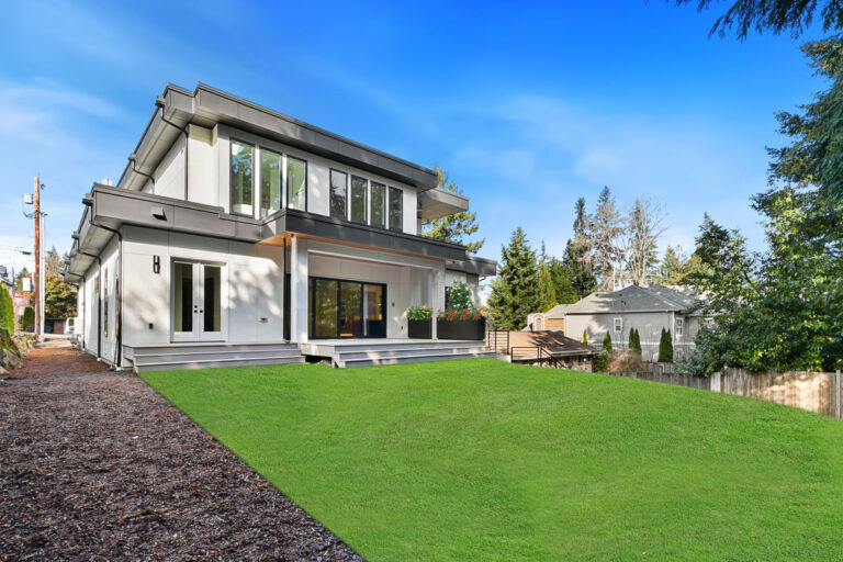 Bellevue 03 custom home rear exterior