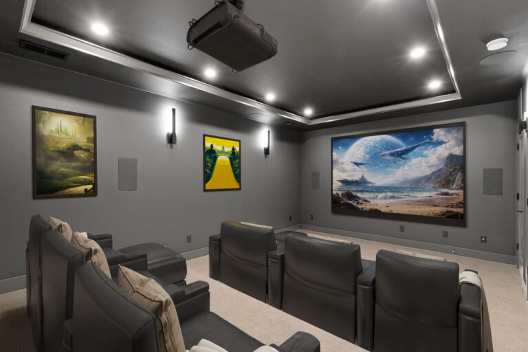 Bellevue 03 custom home theatre room