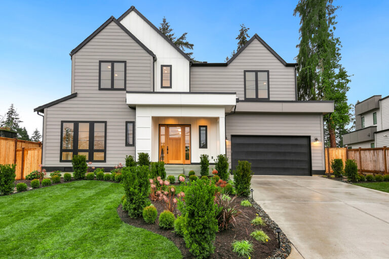 Bellevue 05 custom home modern farmhouse exterior