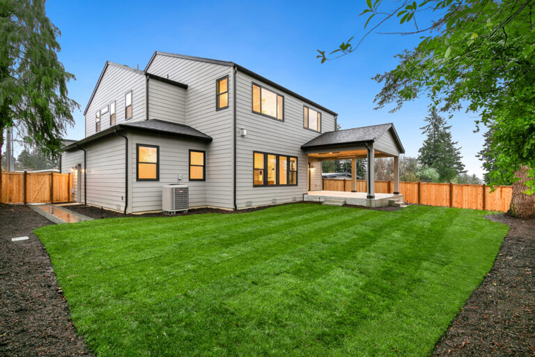 Bellevue 05 custom home rear exterior