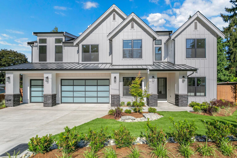 Bellevue 06 custom home modern farmhouse exterior
