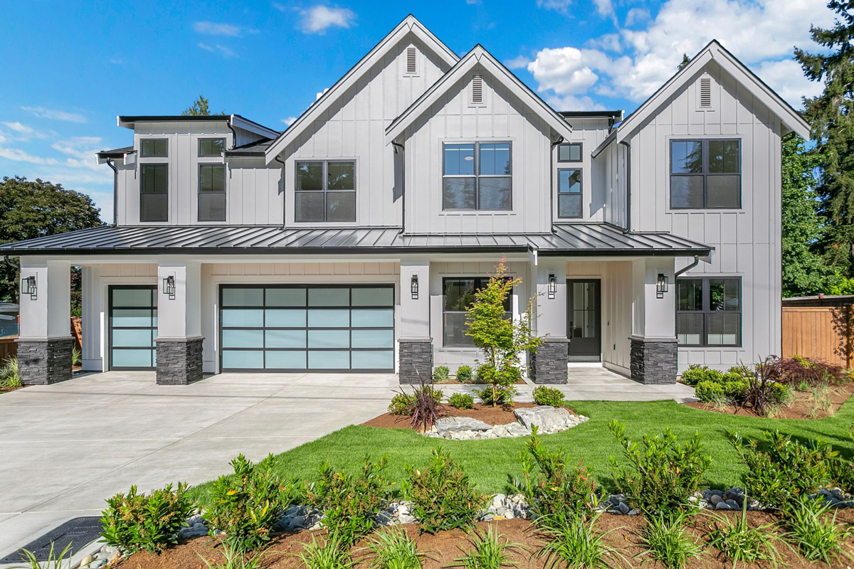 Bellevue 06 custom home modern farmhouse exterior