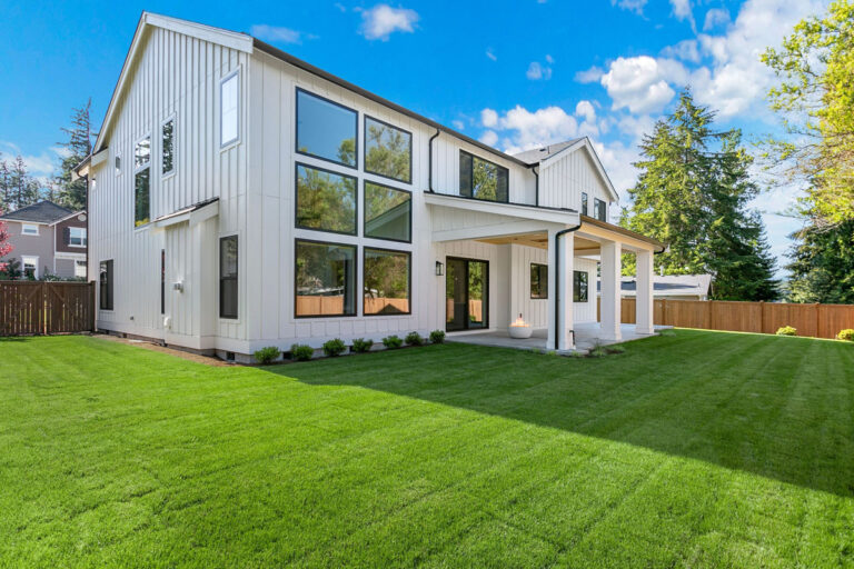 Bellevue 06 custom home rear exterior