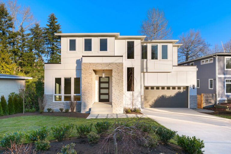 Bellevue 07 custom home transitional exterior