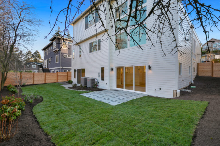 Bellevue 07 custom home rear exterior