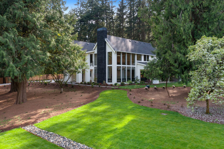 Bellevue 08 custom home rear exterior