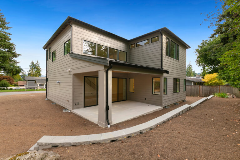 Bellevue 10 custom home rear exterior