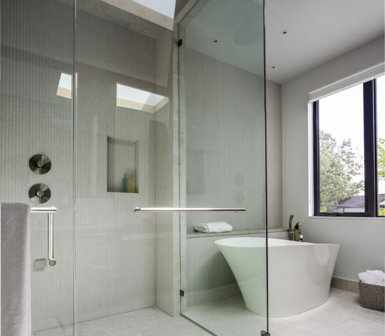 Bellevue 13 custom home primary suite bath