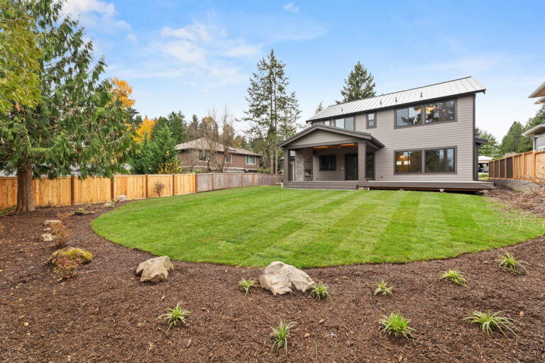 Bellevue 14 custom home rear exterior