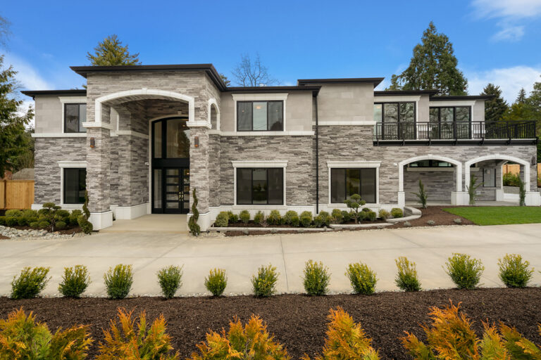 Bellevue 15 custom home traditional stone exterior