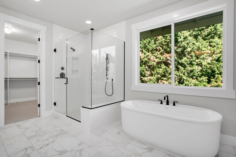 Bellevue 16 custom home primary suite bath