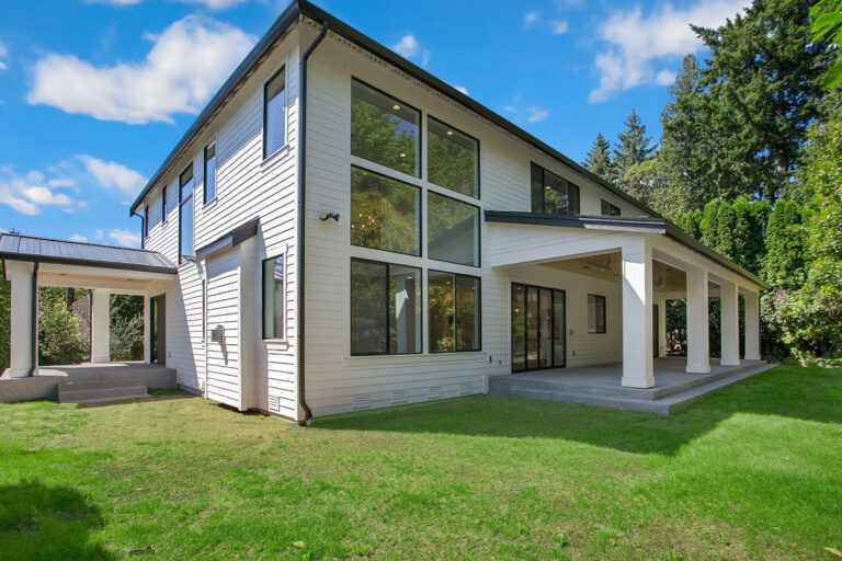 Bellevue 16 custom home rear exterior