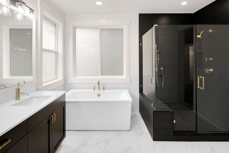 Bellevue 17 custom home primary suite bath